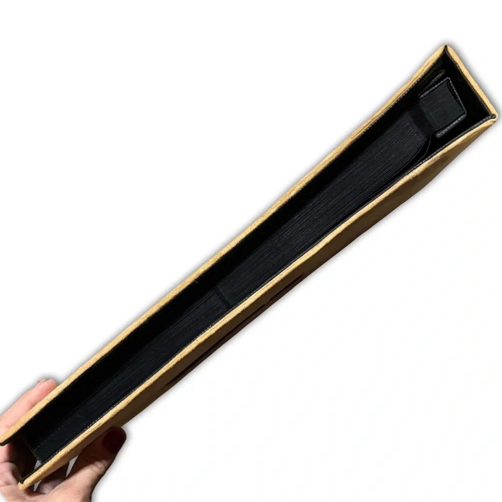 9 1/2” x 14 1/2” Tan Suede Photo Album